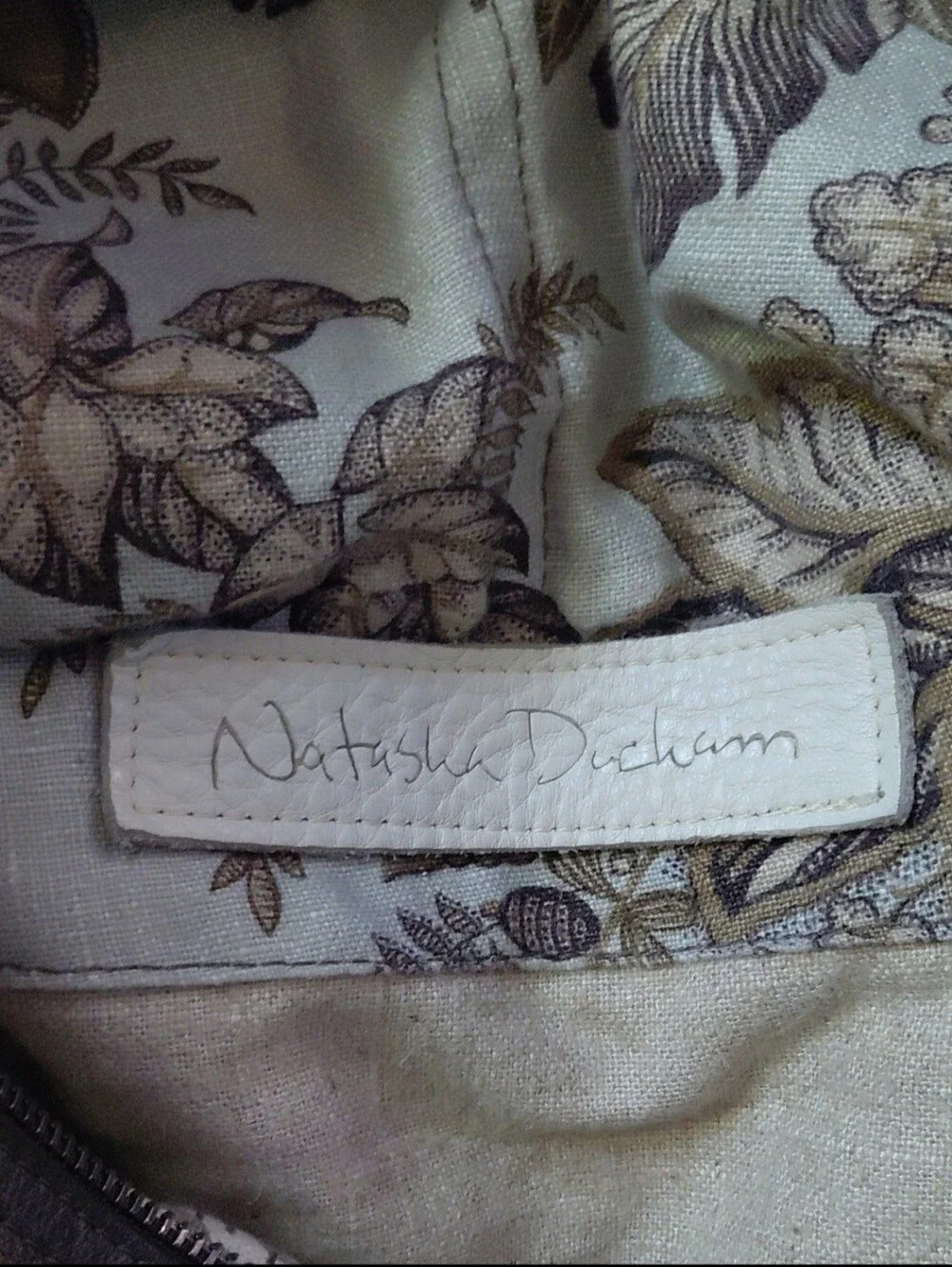 Vintage Natasha Durham Original Hobo Bag Suede Espresso Brown Metallic Dusted